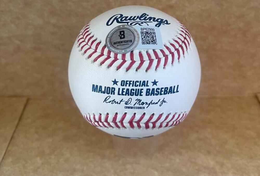 HERM WINNINGHAM REDS 1990 WS CHAMPS SIGNED AUTO M.L. BASEBALL BECKETT AUTH