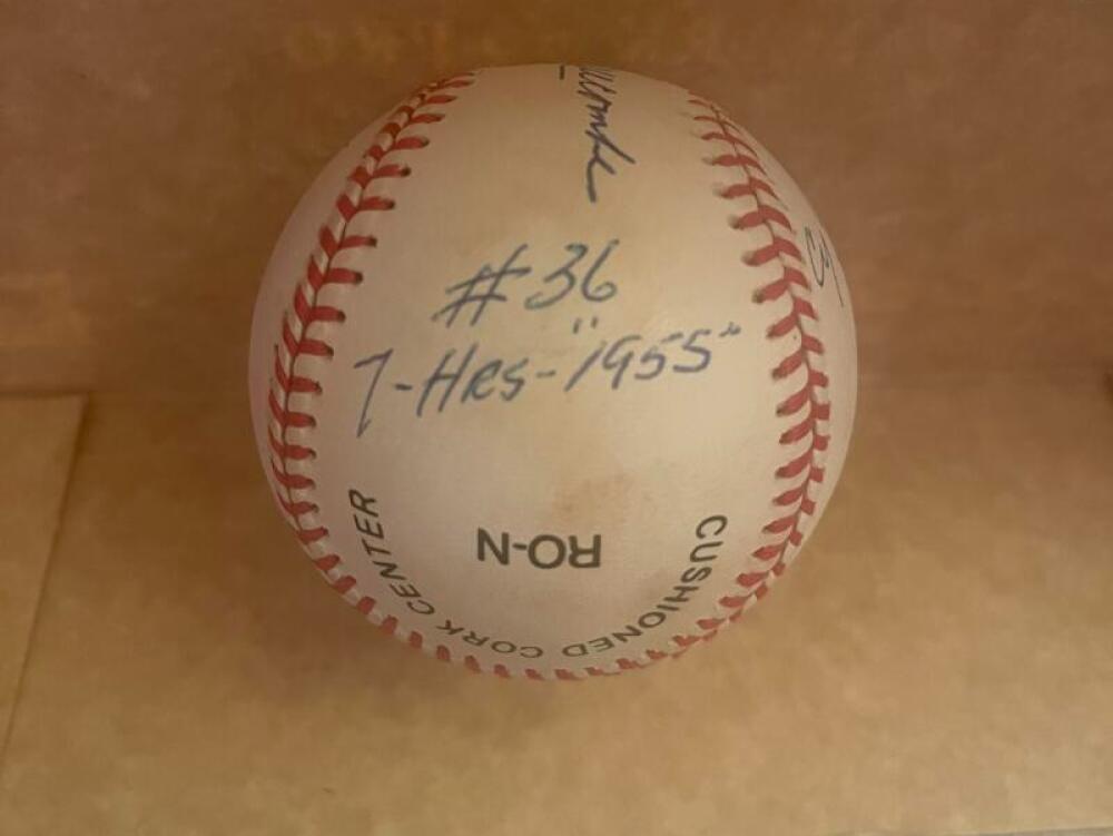 DON NEWCOMBE BROOKLYN DODGERS STAT SIGNED AUTO N.L. BASEBALL SIGNED AUTOGRAPHED 