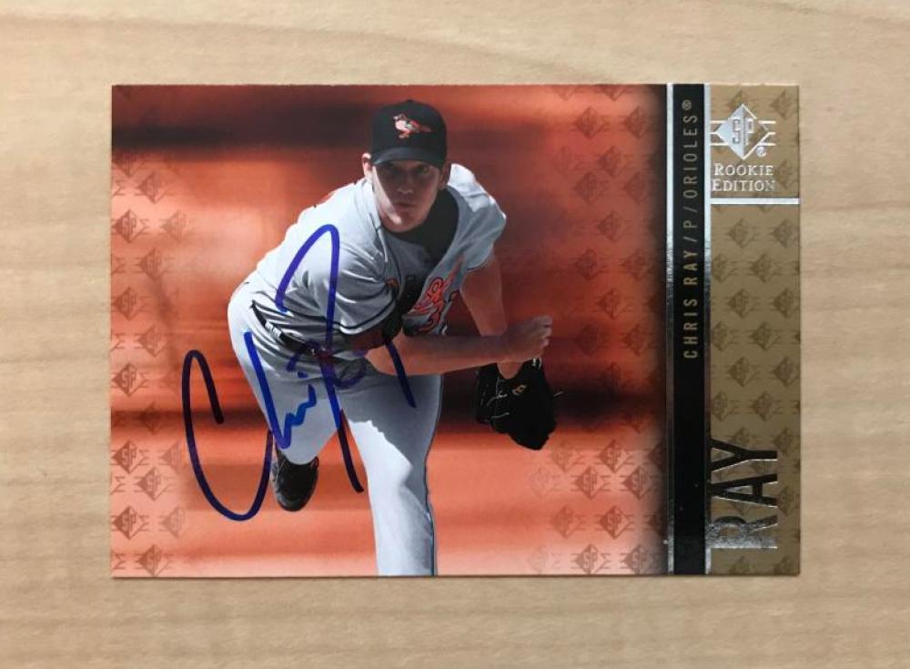 CHRIS RAY BALTIMORE ORIOLES SIGNED AUTOGRAPHED 2007 UPPER DECK SP CARD #55 W/COA