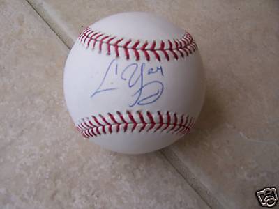 CHRIS YOUNG RED SOX YANKEES OFFICIAL SIGNED ML BALL COA
