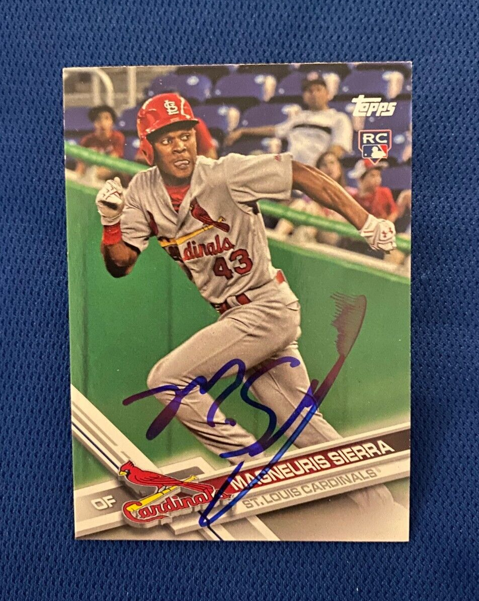 2017 TOPPS MAGNEURIS SIERRA STL CARDINALS RC AUTOGRAPHED SIGNED CARD #US101 COA