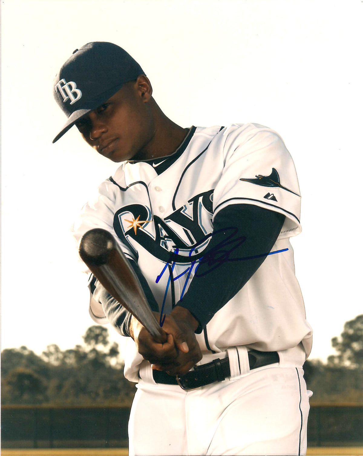 TIM BECKHAM TAMPA BAY RAYS SIGNED AUTOGRAPHED 8X10 PHOTO W/COA