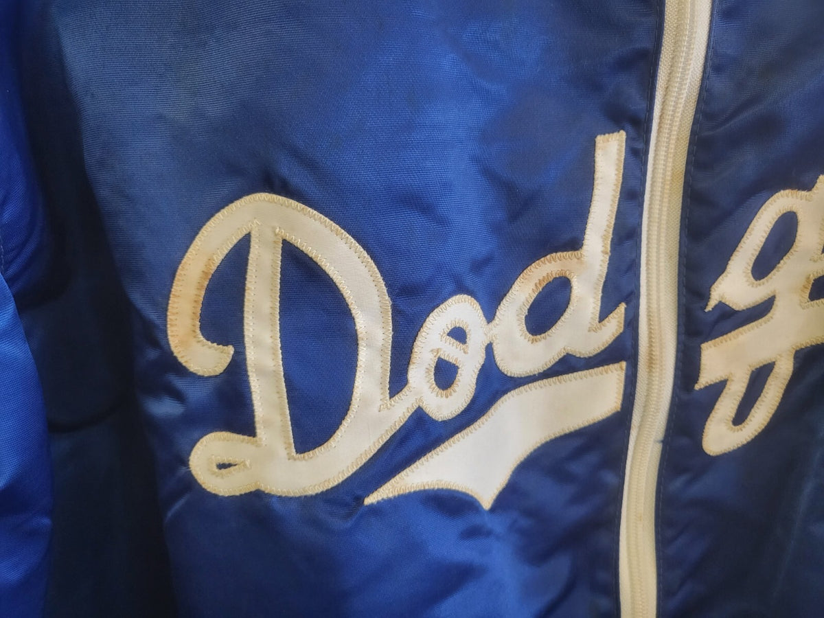 VINTAGE LOS ANGELES DODGERS DANNY GOODMAN SATIN JACKET OFFICIAL PLAYER WORN 2XL