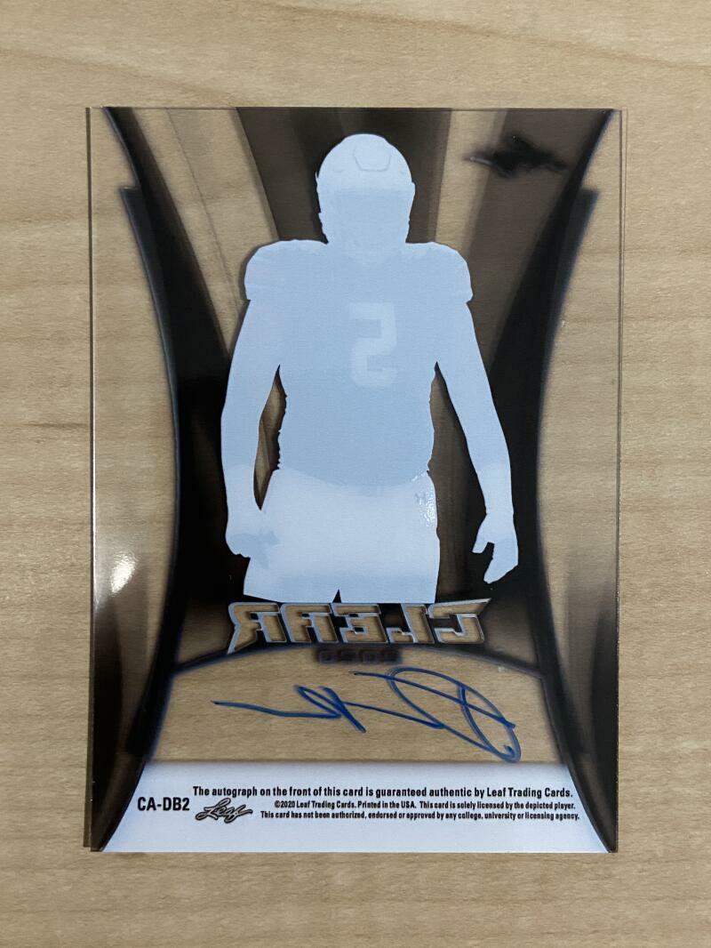 2020 LEAF TRINITY CLEAR DERRICK BROWN 1ST ROUND 7TH PICK