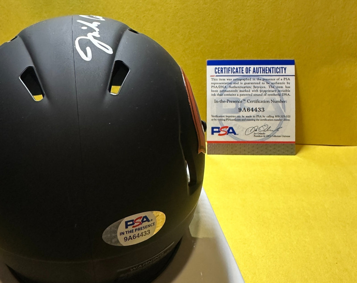 JIM COVERT CHICAGO BEARS SIGNED AUTOGRAPHED NAVY ECLIPSE MINI HELMET PSA "HOF 20