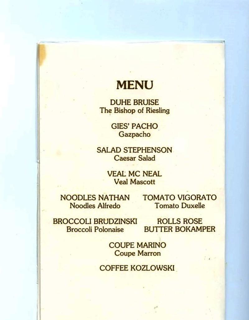 DOLPHINS 7TH ANNUAL DINNER 1983 DOROTHY SHULA *RARE* SIGNED MENU W/COA