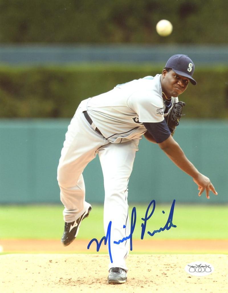 MICHAEL PINEDA SEATTLE MARINERS SIGNED AUTOGRAPHED 8x10 PHOTO JSA SOA