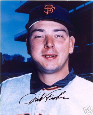 JACK FISHER SAN FRANCISCO GIANTS SIGNED 8X10 PHOTO COA