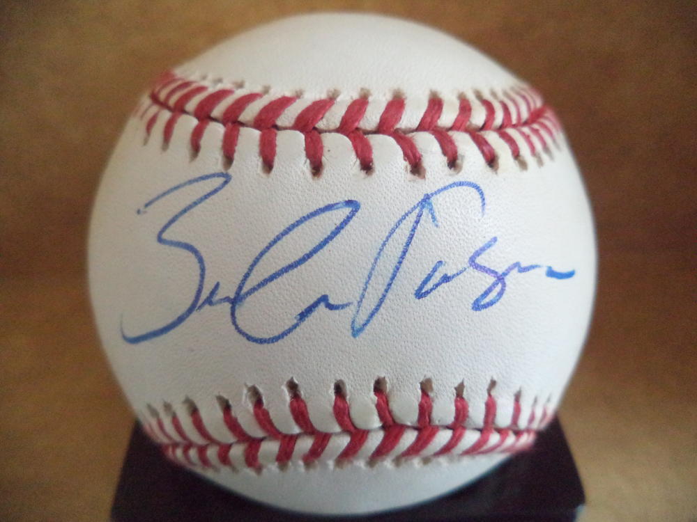 BRANDON LARSON CINCINNATI REDS SIGNED AUTOGRAPHED M.L. BASEBALL W/COA