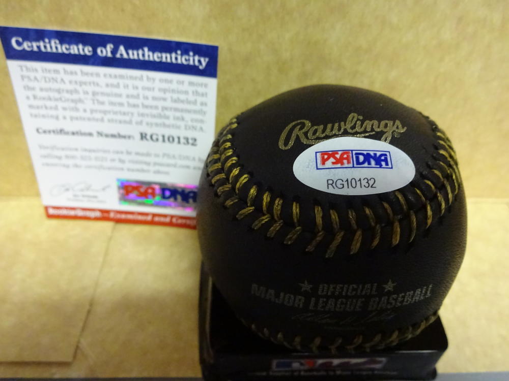 DAVID  DAHL  COLORADO  ROCKIES  BLACK   SIGNED  BASEBALL PSA RG10132