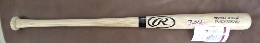 FRANCHY CORDERO BOSTON RED SOX SIGNED ENGRAVED RAWLINGS BAT JSA WPP48378