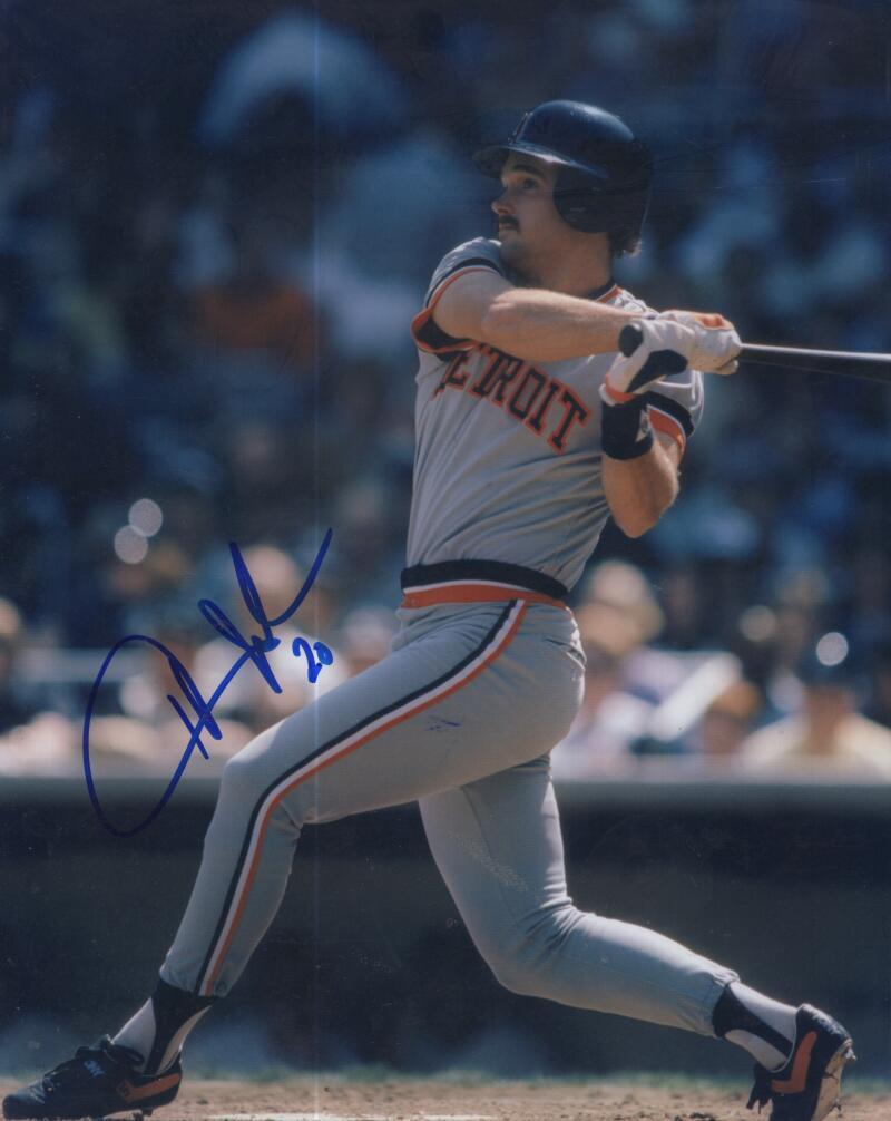 HOWARD JOHNSON  TIGERS SIGNED AUTOGRAPHED 8X10 PHOTO W/ COA