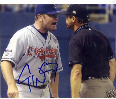 ERIC WEDGE CLEVELAND INDIANS SIGNED 8X10 PHOTO W/COA