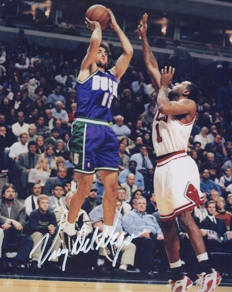 VINNY DEL NEGRO BUCKS  SIGNED AUTOGRAPHED 8X10 PHOTO W/ COA