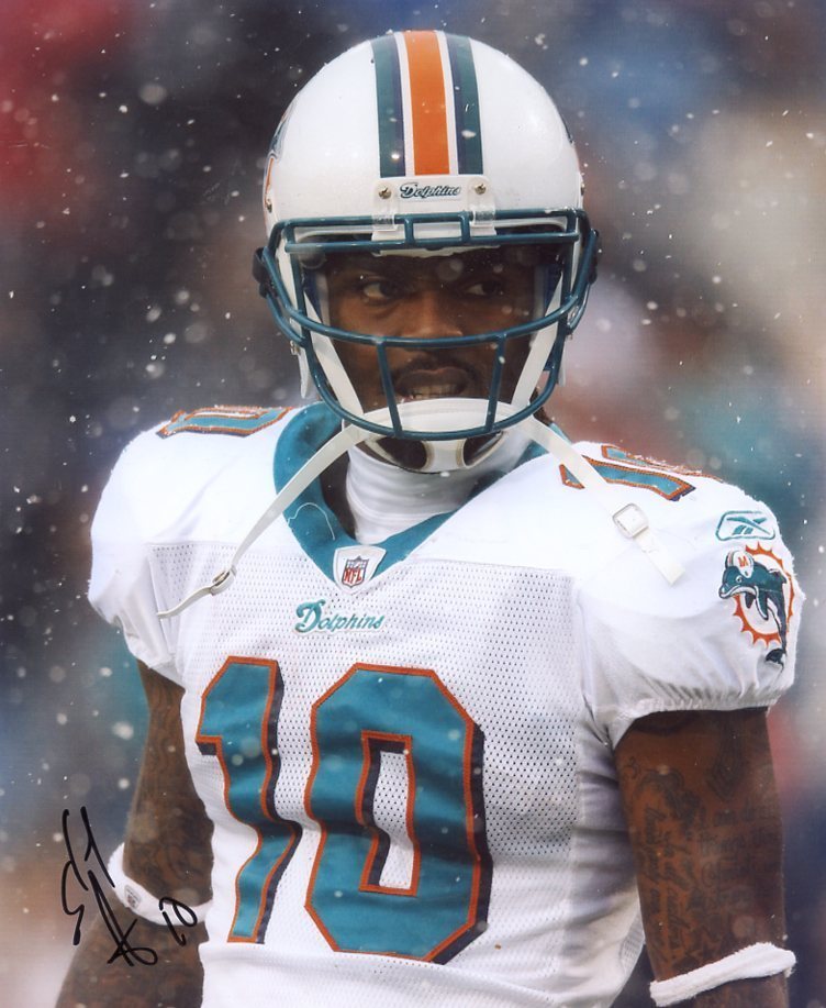 CLYDE GATES MIAMI DOLPHINS SIGNED AUTOGRAPHED 8X10 PHOTO W/COA