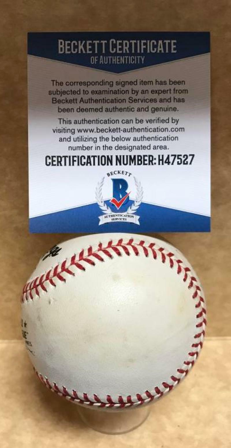 TOMMY HUTTON PHILLIES/DODGERS SIGNED AUTO N.L. BASEBALL BECKETT H47527