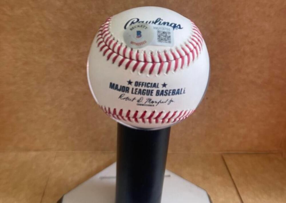 DAVE VAN HORNE HOF 2011 MARLINS SIGNED AUTOGRAPHED M.L. BASEBALL BECKETT AUTH