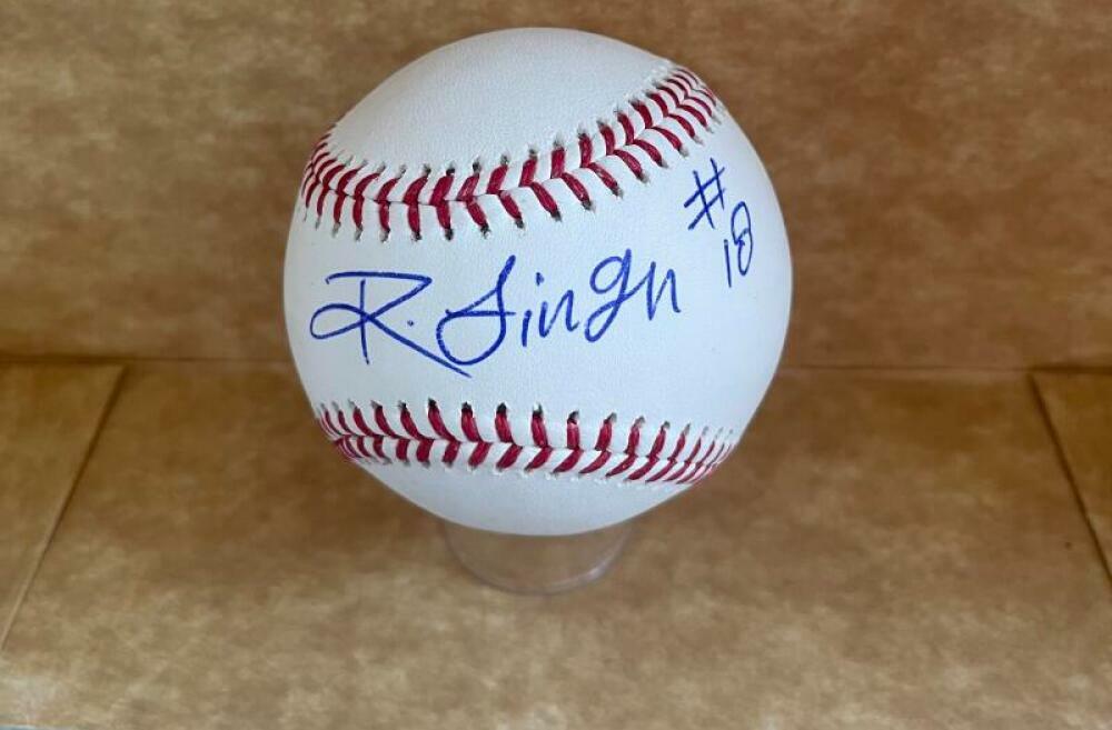RINKU SINGH ROOKIE VEER MAHAAN WWE/ PITTSBURGH PRATES SIGNED AUTO M.L. BASEBALL 