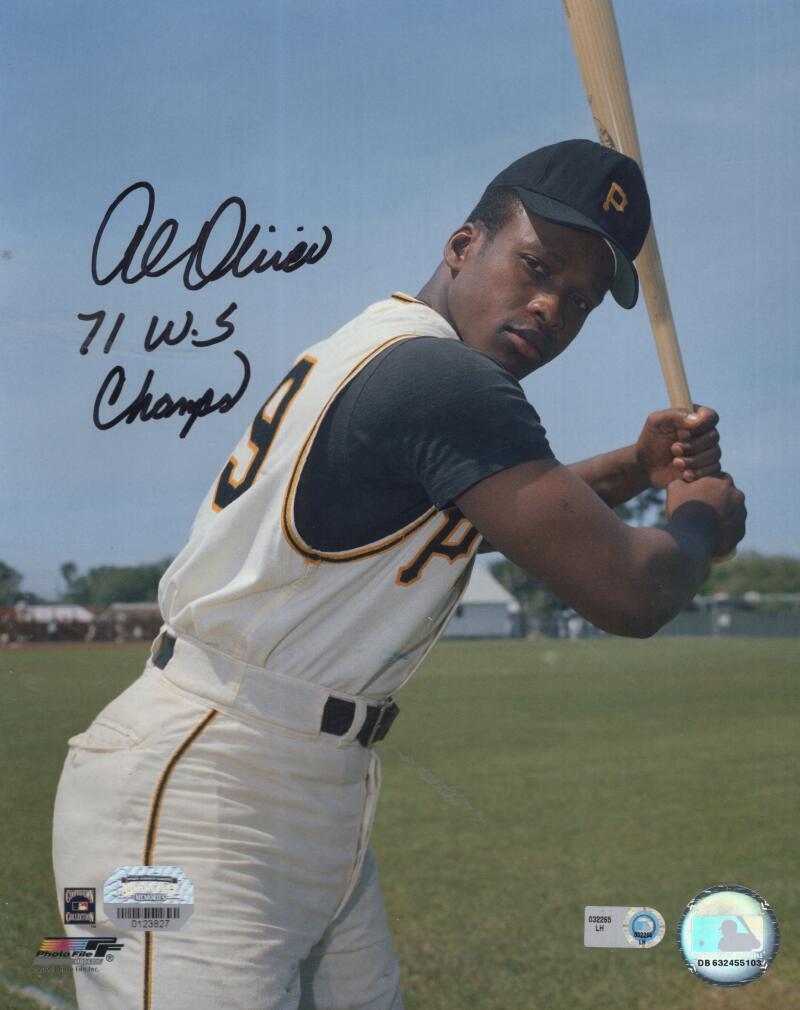 AL OLIVER PIRATES 1971 WS CHAMPS SIGNED AUTOGRAPHED 8X10 PHOTO MM W/ COA