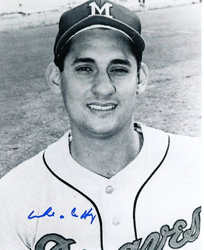 MIKE DE LA HOZ  MILWAUKEE BRAVES   SIGNED 8X10 PHOTO