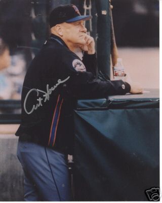 ART HOWE NEW YORK METS SIGNED 8X10 PHOTO W/COA