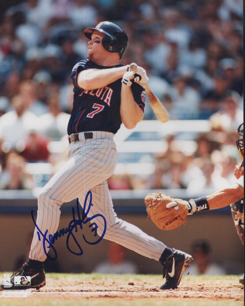 DENNY HOCKING  MINNESOTA TWINS  SIGNED AUTOGRAPHED 8X10 PHOTO W/ COA