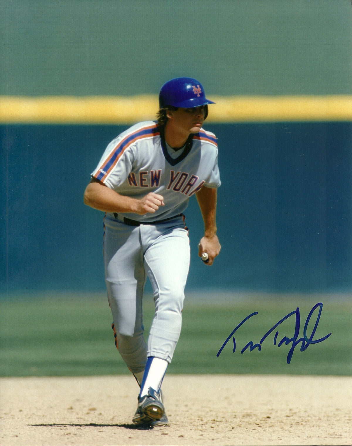 TIM TEUFEL NEW YORK METS SIGNED AUTOGRAPHED 8x10 PHOTO W/COA