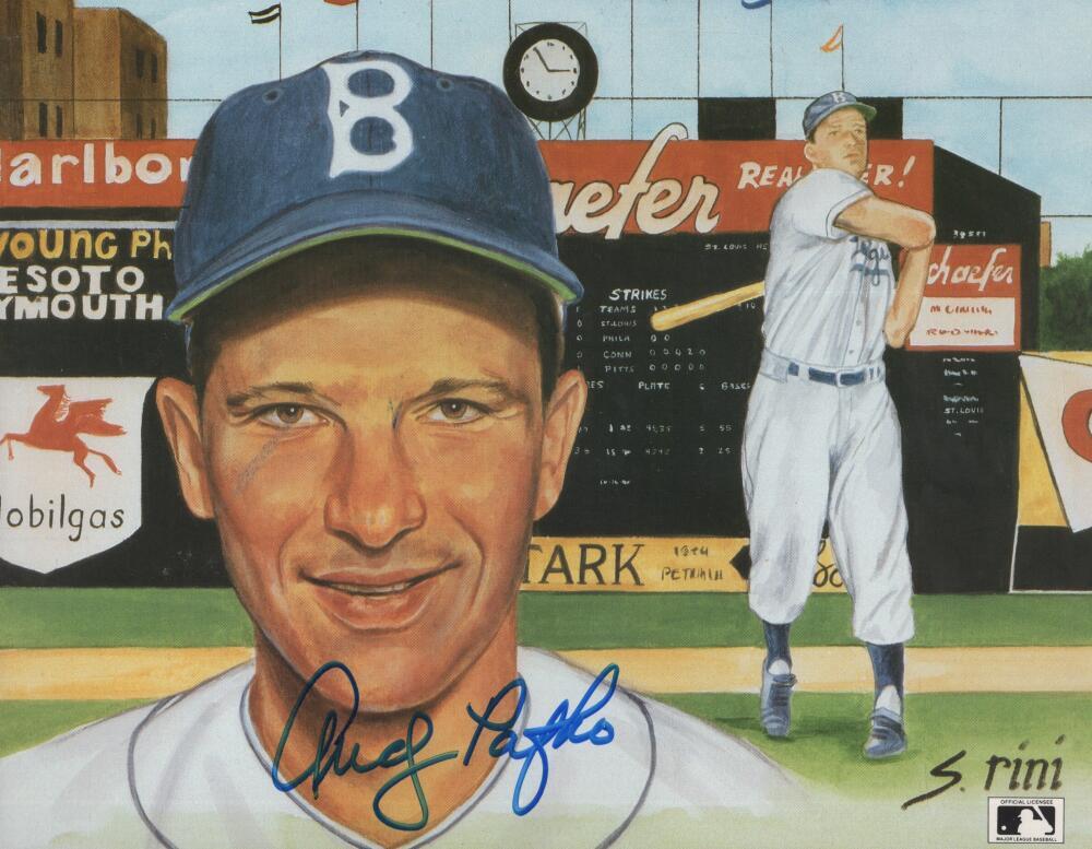 ANDY PAFKO  BROOKLYN DODGERS SIGNED AUTOGRAPHED 8X10 PHOTO W/ COA