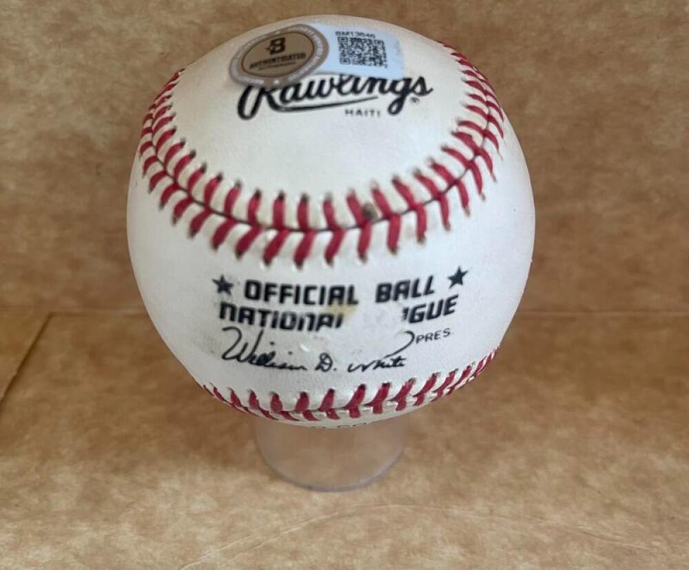 TOMMY LASORDA DODGERS SIGNED VINTAGE N.L. BASEBALL BECKETT AUTH
