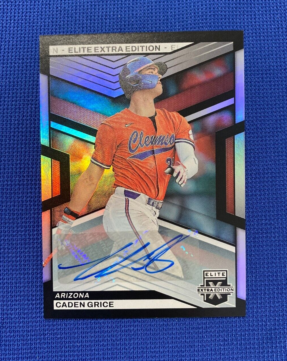2023 ELITE EXTRA EDITION CADEN GRICE ARIZONA SIGNED AUTOGRAPHED CARD #128