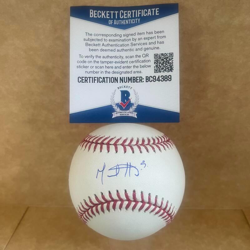 MIGUEL HIRALDO BLUE JAYS SIGNED AUTOGRAPHED M.L. BASEBALL BAS BC94389