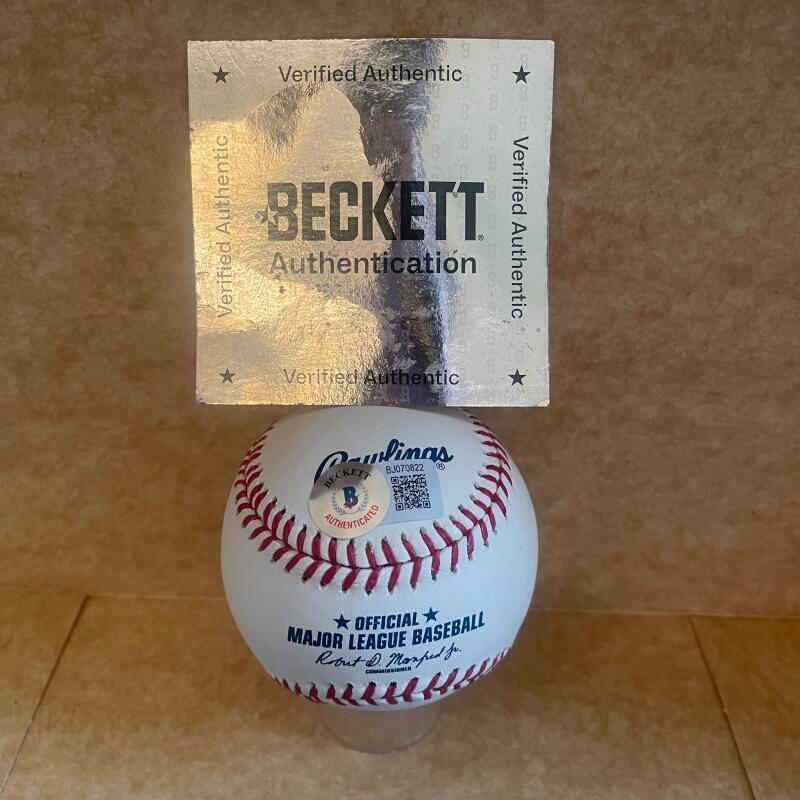 PHIL BICKFORD DODGERS SIGNED AUTOGRAPHED M.L. BASEBALL BECKETT AUTH