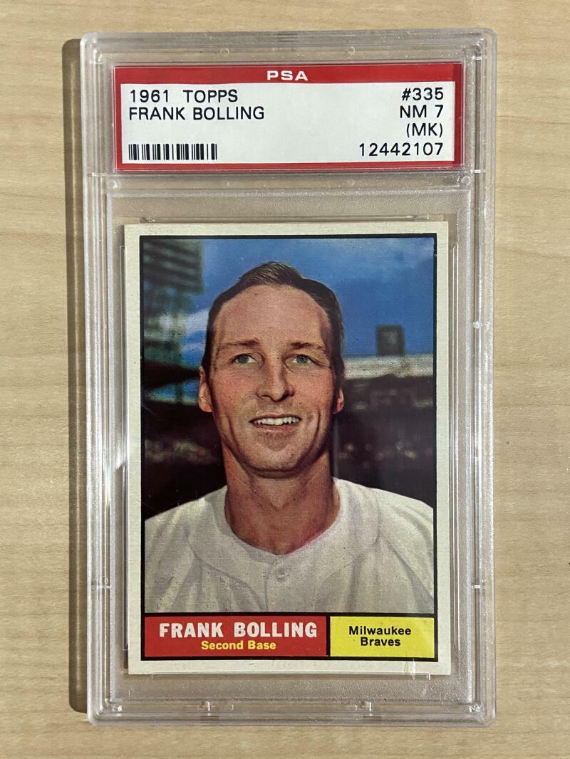 1961 TOPPS FRANK BOLLING #335 NM (MK) PSA 7 