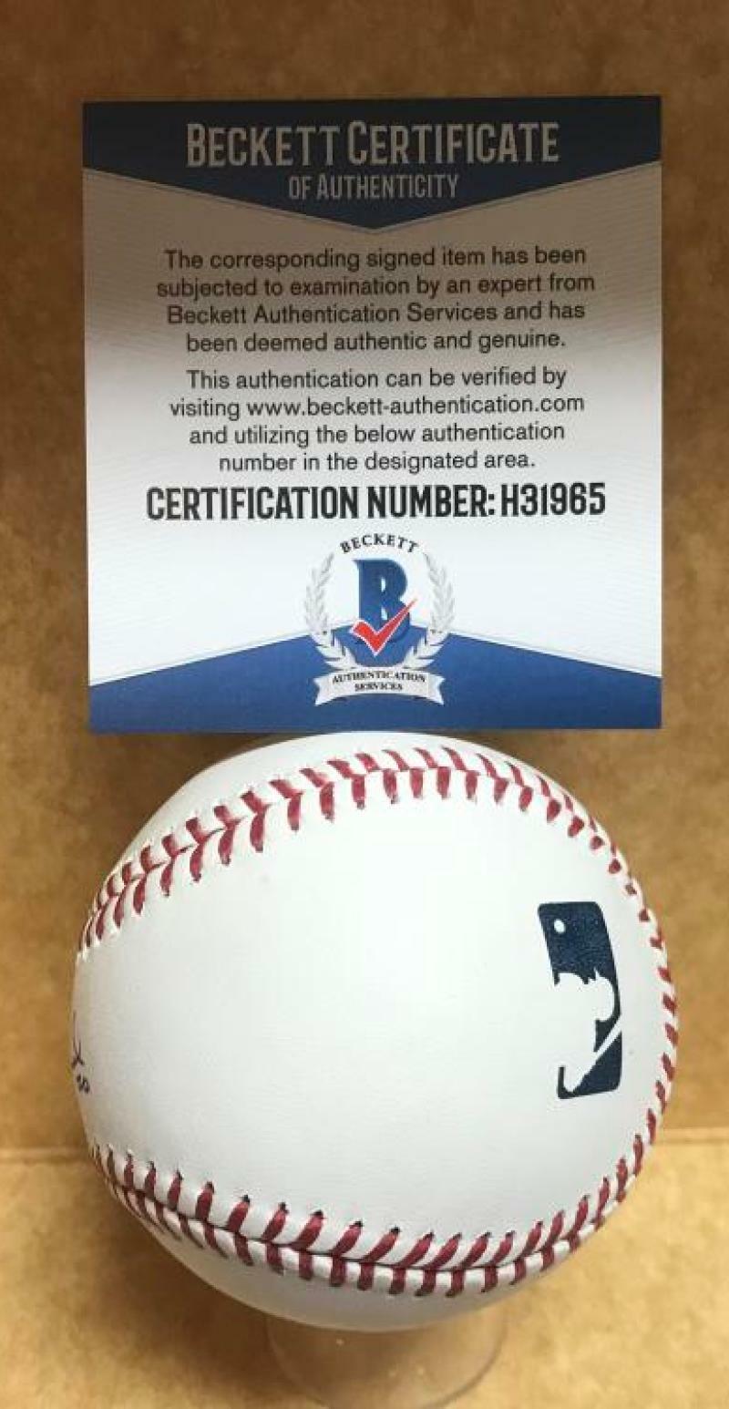 IAN DESMOND COLORADO ROCKIES SIGNED AUTOGRAPHED M.L. BASEBALL BECKETT H31965