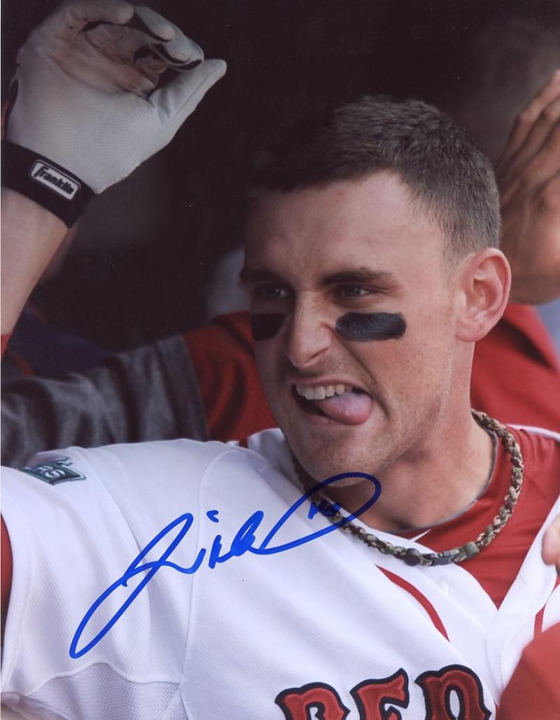 WILL MIDDLEBROOKS BOSTON RED SOX TOUNGE SIGNED 8X10 PHOTO W/COA 