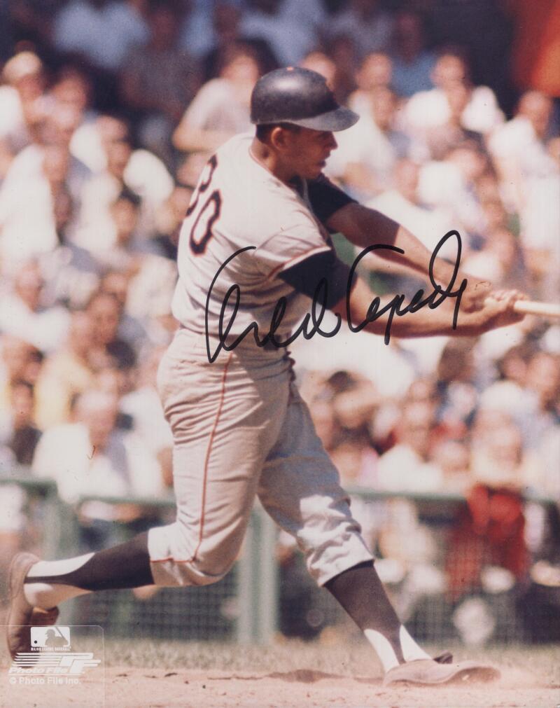 ORLANDO CEPEDA GIANTS  SIGNED AUTOGRAPHED 8X10 PHOTO W/ COA
