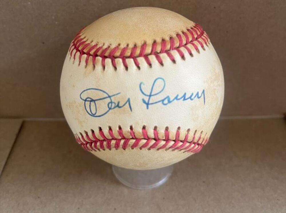 DON LARSEN NY YANKEES SIGNED AUTO VINTAGE A.L. BASEBALL BECKETT AUTH