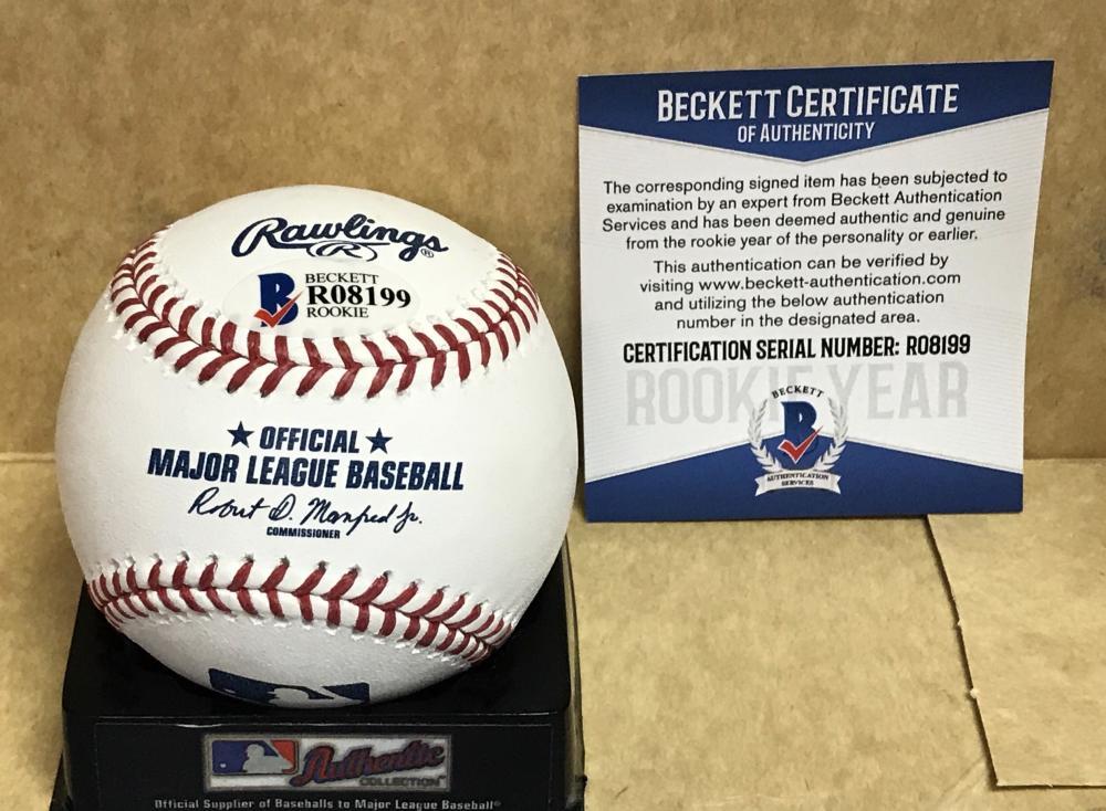 MICKEY MONIAK PHILADELPHIA PHILLIES ROOKIE YEAR SIGNED M.L. BASEBALL  BECKETT AU