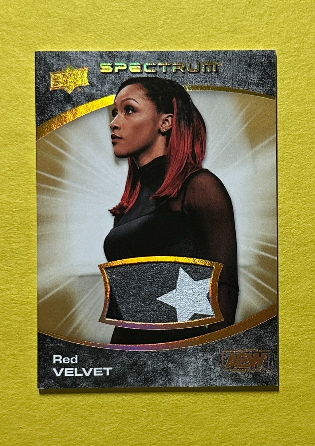 2021 UPPER DECK AEW SPECTRUM RED VELVET PATCH 1/1 #62