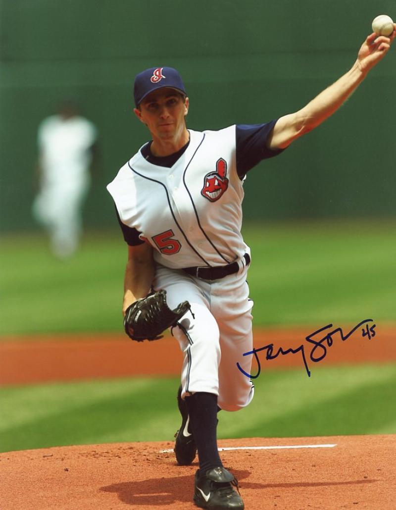 JEREMY SOWERS CLEVELAND INDIANS SIGNED AUTOGRAPHEDACTION 8X10 PHOTO W/COA