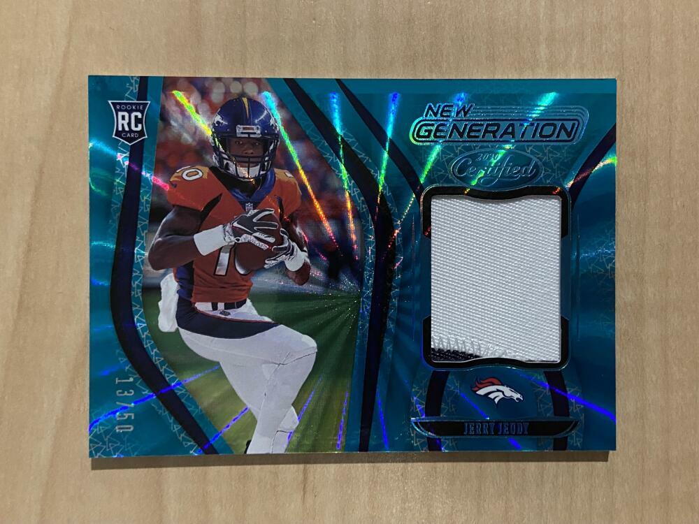 2020 PANINI CERTIFIED JERRY JEUDY BRONCOS ROOKIE NEW GENERATION  PATCH 27/27