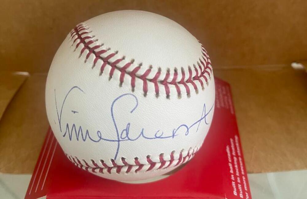 VINCE COLEMAN ROY 1985 CARDINALS  SIGNED AUTOGRAPHED M.L. BASEBALL BECKETT AUTH