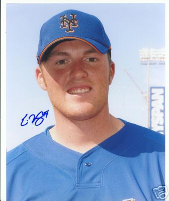 EDDIE KUNZ NEW YORK METS SIGNED 8X10 PHOTO W/COA