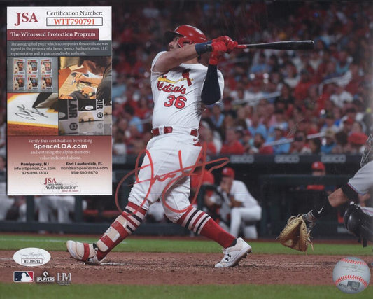 JUAN YEPEZ CARDINALS SIGNED AUTOGRAPHED 8X10 PHOTO JSA WIT790791