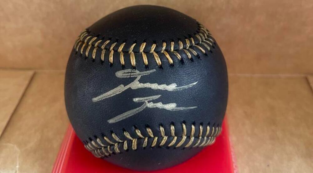 DAVID DAHL ROCKIES SIGNED AUTO BLACK BASEBALL JSA AUTH