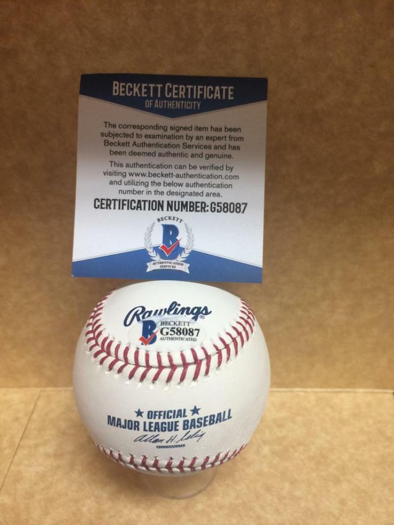 HAL MORRIS NY YANKEES 1988-89 SIGNED AUTOGRAPHED M.L. BASEBALL BECKETT G58087