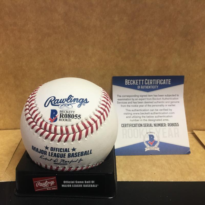MICKEY MONIAK PHILADELPHIA PHILLIES SIGNED M.L. BASEBALL ROOKIE YEAR BECKETT COA