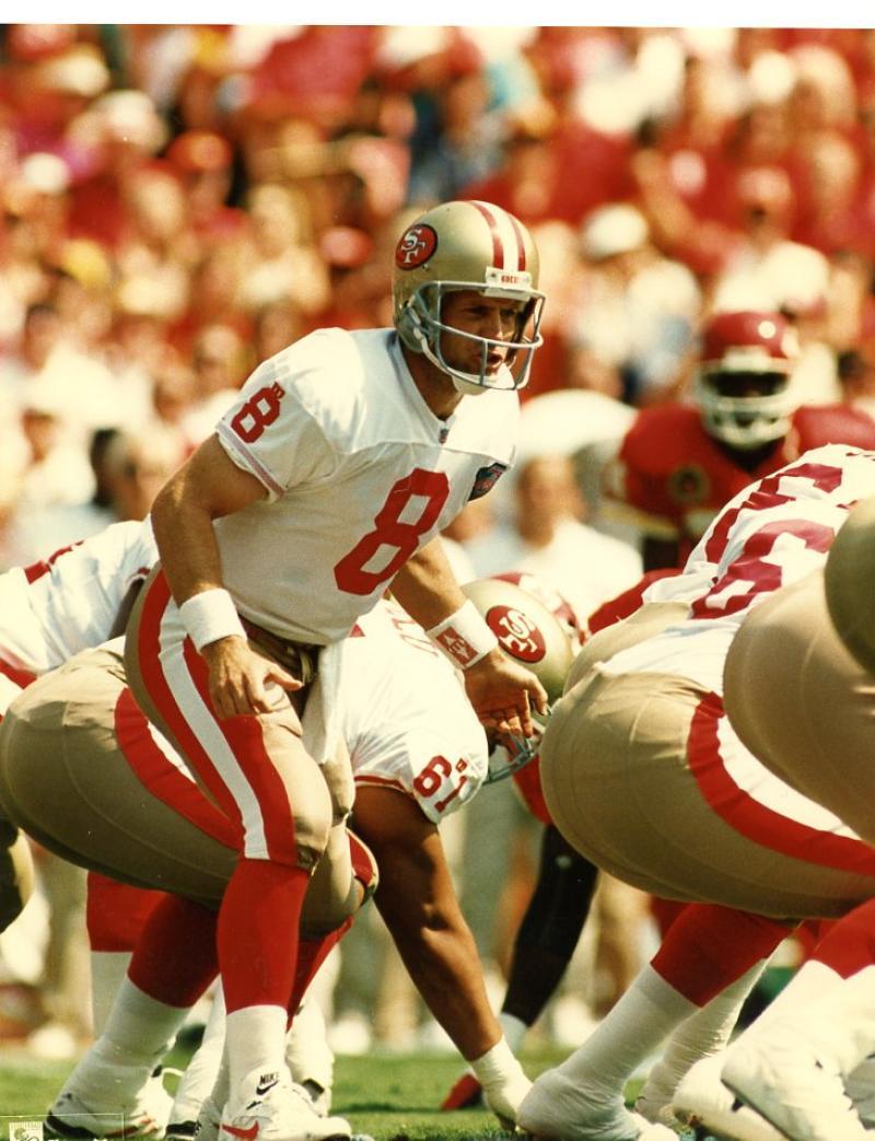 STEVE YOUNG SAN FRANCISCO 49ERS UNSIGNED #8 8X10 PHOTO 