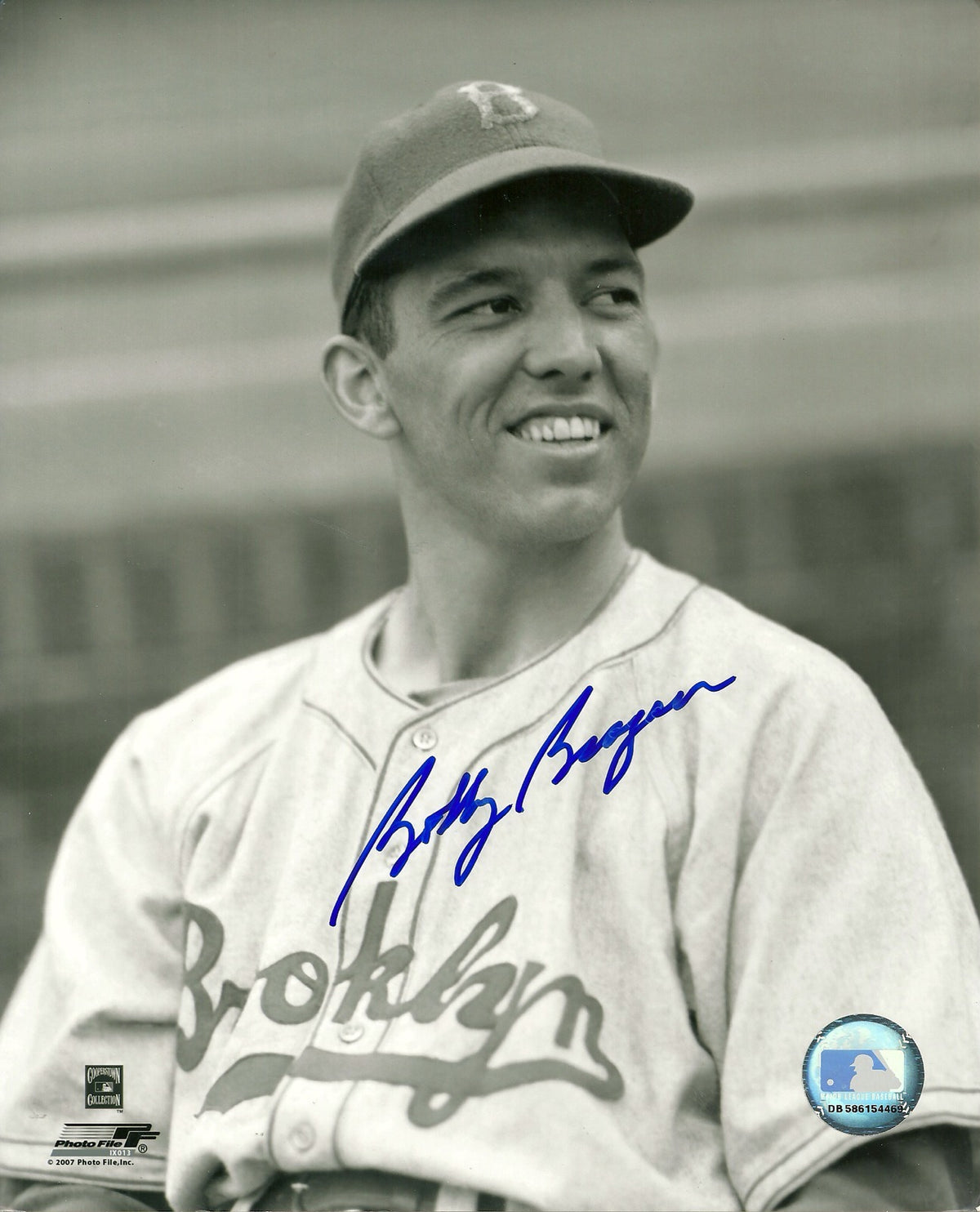 BOBBY BRAGAN BROOKLYN DODGERS SIGNED AUTO 8x10 PHOTO W/COA