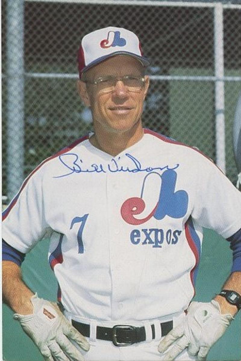 BILL VIRDON MONTREAL EXPOS MANAGER POSTCARD SIGNED W/COA